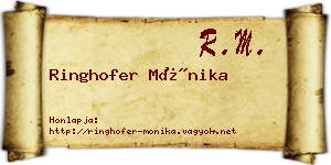 Ringhofer Mónika névjegykártya