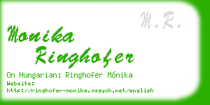 monika ringhofer business card